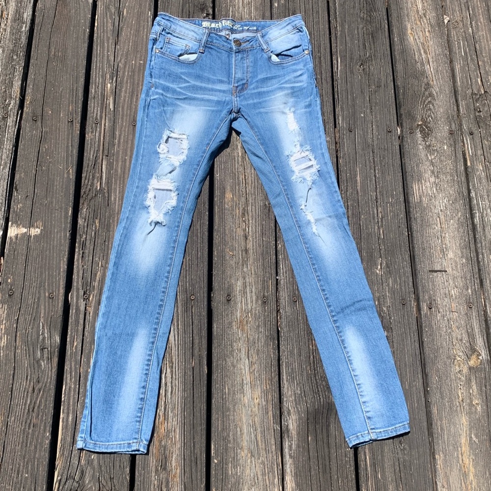 Machine Pour-neuf mode destroyed skinny jeans size 29